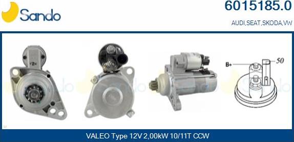 Sando 6015185.0 - Démarreur droxauto.com