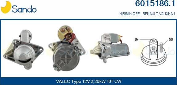 Sando 6015186.1 - Démarreur droxauto.com