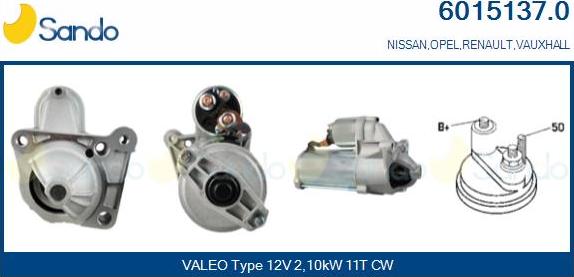 Sando 6015137.0 - Démarreur droxauto.com