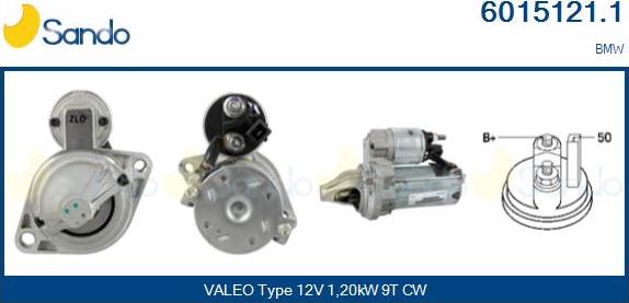 Sando 6015121.1 - Démarreur droxauto.com