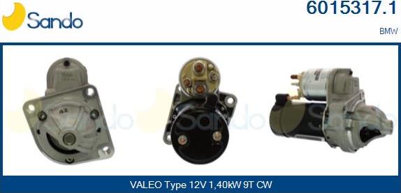 Sando 6015317.1 - Démarreur droxauto.com