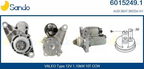 Sando 6015249.1 - Démarreur droxauto.com