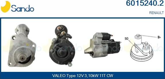 Sando 6015240.2 - Démarreur droxauto.com