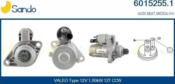 Sando 6015255.1 - Démarreur droxauto.com
