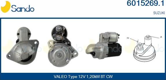 Sando 6015269.1 - Démarreur droxauto.com