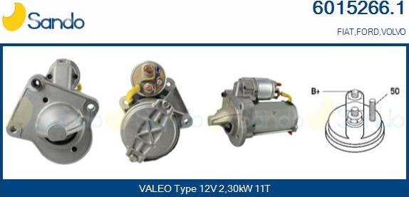 Sando 6015266.1 - Démarreur droxauto.com