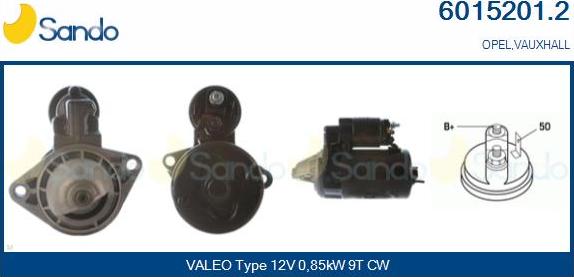Sando 6015201.2 - Démarreur droxauto.com