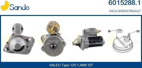 Sando 6015288.1 - Démarreur droxauto.com