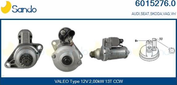 Sando 6015276.0 - Démarreur droxauto.com