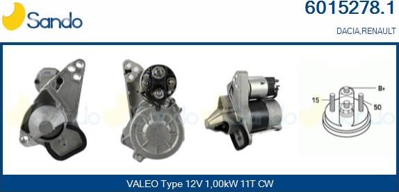 Sando 6015278.1 - Démarreur droxauto.com