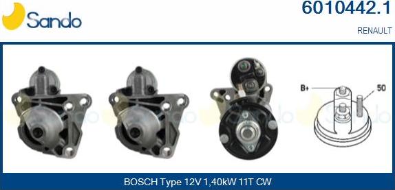 Sando 6010442.1 - Démarreur droxauto.com