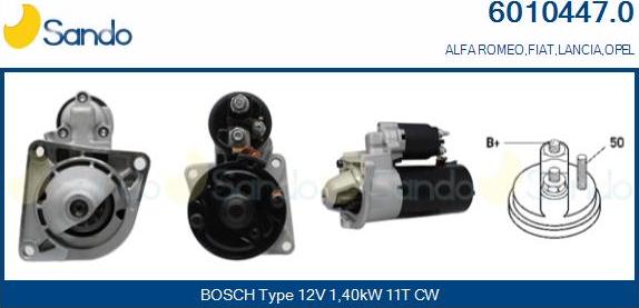 Sando 6010447.0 - Démarreur droxauto.com
