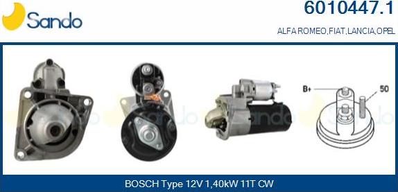 Sando 6010447.1 - Démarreur droxauto.com