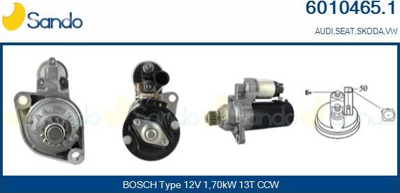 Sando 6010465.1 - Démarreur droxauto.com