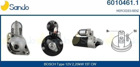 Sando 6010461.1 - Démarreur droxauto.com