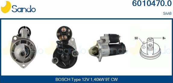 Sando 6010470.0 - Démarreur droxauto.com
