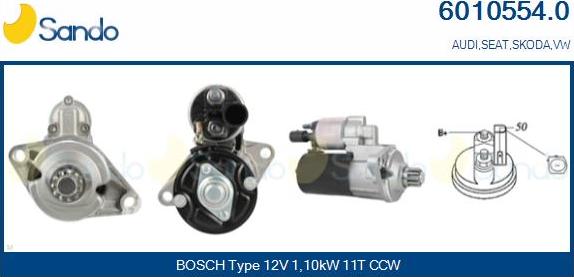 Sando 6010554.0 - Démarreur droxauto.com