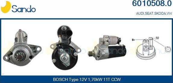 Sando 6010508.0 - Démarreur droxauto.com