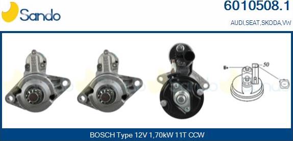 Sando 6010508.1 - Démarreur droxauto.com