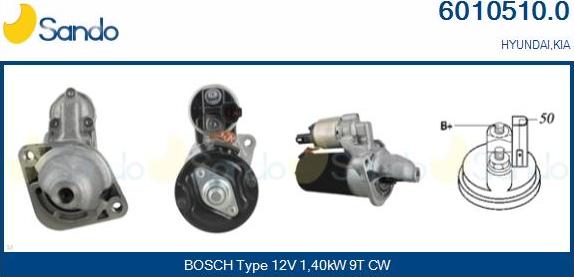 Sando 6010510.0 - Démarreur droxauto.com