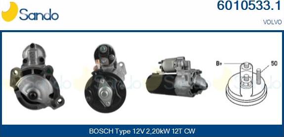 Sando 6010533.1 - Démarreur droxauto.com