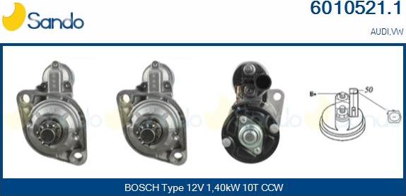 Sando 6010521.1 - Démarreur droxauto.com