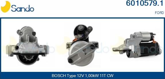Sando 6010579.1 - Démarreur droxauto.com