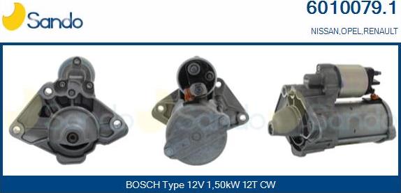 Sando 6010079.1 - Démarreur droxauto.com
