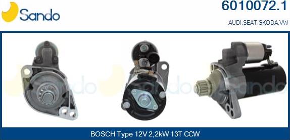 Sando 6010072.1 - Démarreur droxauto.com