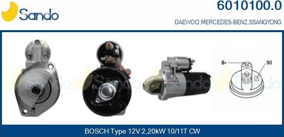 Sando 6010100.0 - Démarreur droxauto.com