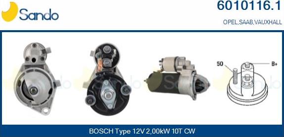 Sando 6010116.1 - Démarreur droxauto.com