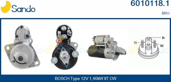 Sando 6010118.1 - Démarreur droxauto.com