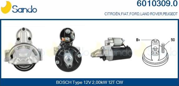 Sando 6010309.0 - Démarreur droxauto.com