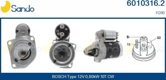 Sando 6010316.2 - Démarreur droxauto.com