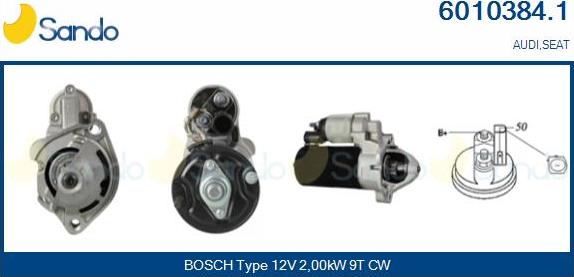 Sando 6010384.1 - Démarreur droxauto.com