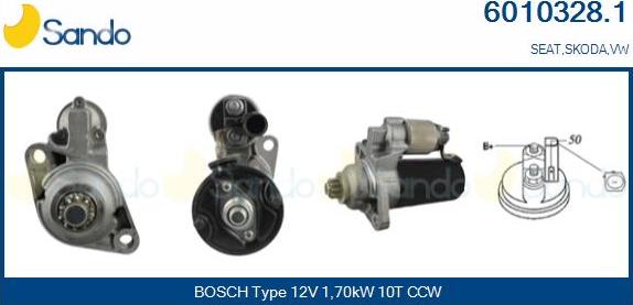 Sando 6010328.1 - Démarreur droxauto.com
