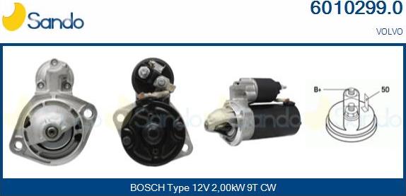 Sando 6010299.0 - Démarreur droxauto.com