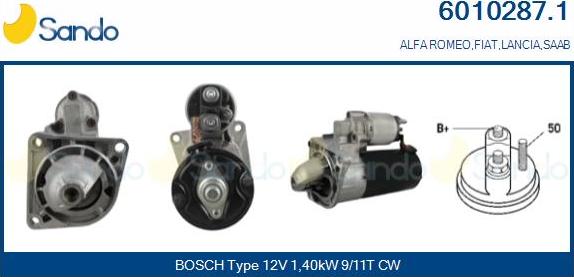 Sando 6010287.1 - Démarreur droxauto.com