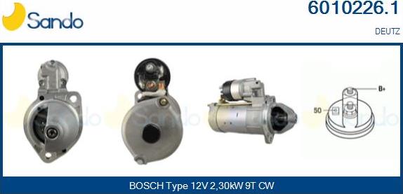 Sando 6010226.1 - Démarreur droxauto.com