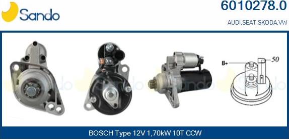 Sando 6010278.0 - Démarreur droxauto.com