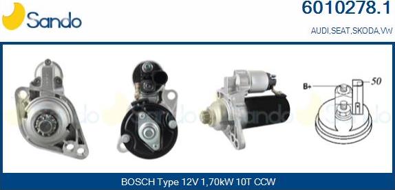 Sando 6010278.1 - Démarreur droxauto.com
