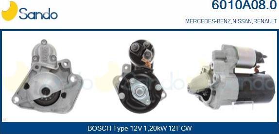 Sando 6010A08.0 - Démarreur droxauto.com