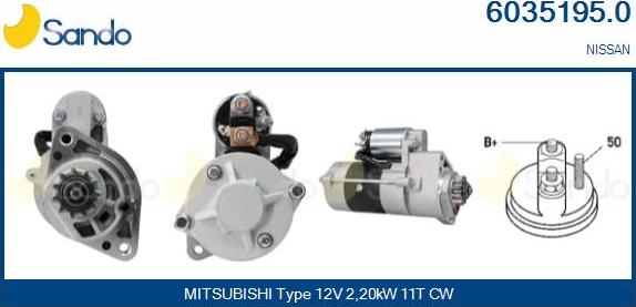 Sando 6035195.0 - Démarreur droxauto.com