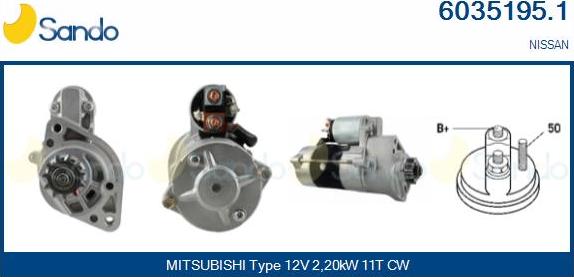 Sando 6035195.1 - Démarreur droxauto.com