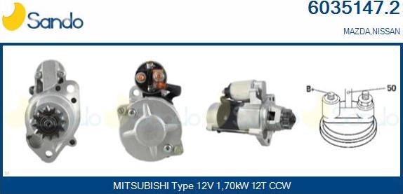 Sando 6035147.2 - Démarreur droxauto.com