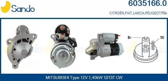 Sando 6035166.0 - Démarreur droxauto.com