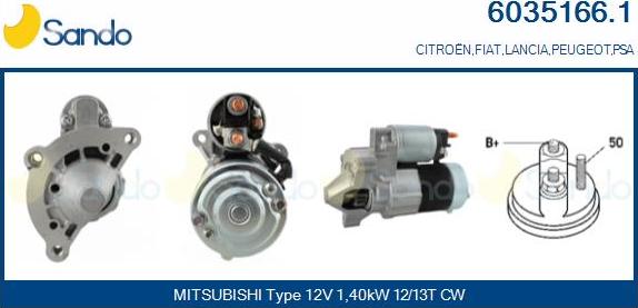 Sando 6035166.1 - Démarreur droxauto.com