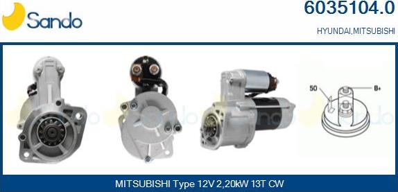 Sando 6035104.0 - Démarreur droxauto.com