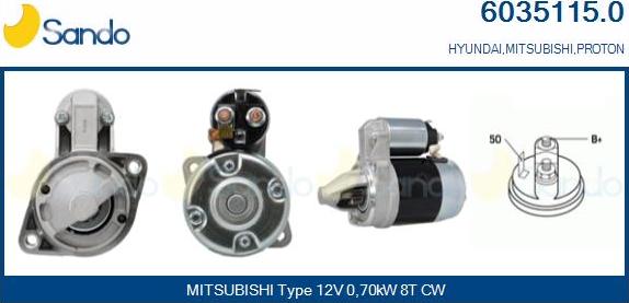 Sando 6035115.0 - Démarreur droxauto.com