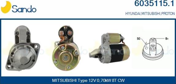 Sando 6035115.1 - Démarreur droxauto.com